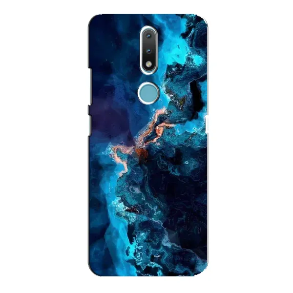 Чехол с рисунком «Синий мрамор» для Nokia 2.4 Чехол с рисунком «Синий мрамор» для Nokia 2.4