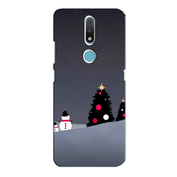 Чехол с рисунком «Снеговички» для Nokia 2.4 Чехол с рисунком «Снеговички» для Nokia 2.4