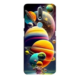 Чохол (ТПУ) з планетами на Nokia 2.4 (Сонячна система)
