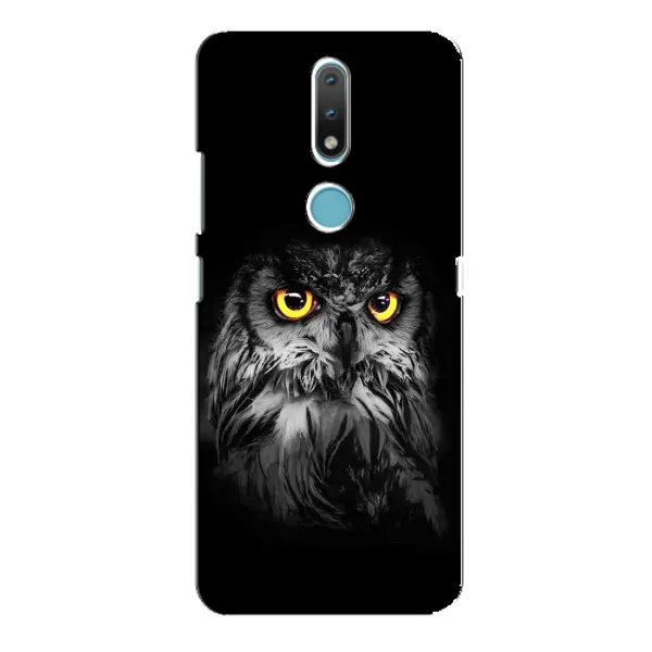 Чехол с рисунком «Сова на чёрном» для Nokia 2.4 Чехол с рисунком «Сова на чёрном» для Nokia 2.4