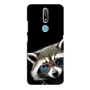 Силіконовий Чохол з Энотами на Nokia 2.4 (Стильний Єнот)