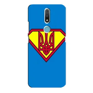 Чохол з картинкою (Патріотичний ГЕРБ) на Nokia 2.4 (Герб - супер герой)