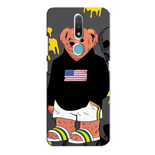 Чехол с рисунком «Teddy USA» для Nokia 2.4 Чехол с рисунком «Teddy USA» для Nokia 2.4