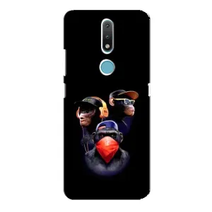 Чехол с рисунком «Три обезьяны» для Nokia 2.4