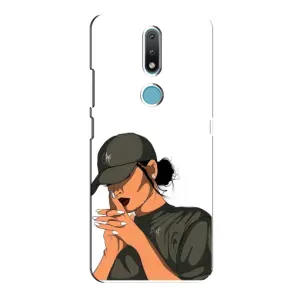Силиконовый Чехол на Nokia 2.4 с картинкой Стильных Девушек (В зеленом)