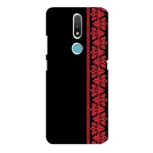 Силіконовый Чохол на Nokia 2.4 з картинкой Вишиванки (Вишиванка на чорному)