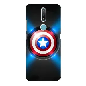 Чохол с Щітом Капітана Америки на Nokia 2.4 (Яскраий Щит Капітана)