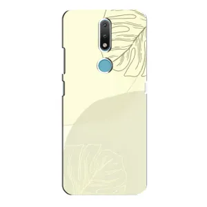 Чехол цветочный дизайн для Nokia 2.4 (Зелёный фон)