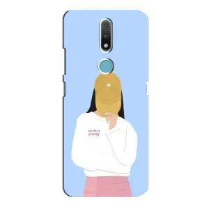Силиконовый Чехол на Nokia 2.4 с картинкой Стильных Девушек (Желтая кепка)