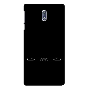 Силиконовый бампер с картинкой машины на Nokia 3.1 (Силует Audi)