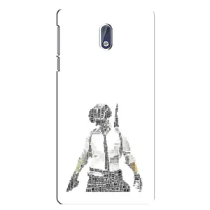 Силиконовый чехол с картинкой "Герой Pubg" на Nokia 3.1 (Из букв)