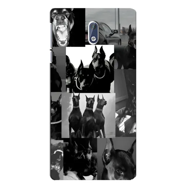 Чехол с рисунком «Коллаж Доберман» для Nokia 3.1 Чехол с рисунком «Коллаж Доберман» для Nokia 3.1