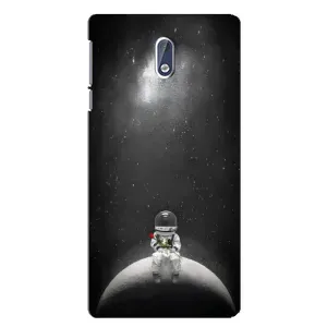 Силіконовый Чохол з принтом "Космонавти" на Nokia 3.1 (Космонавт романтик)