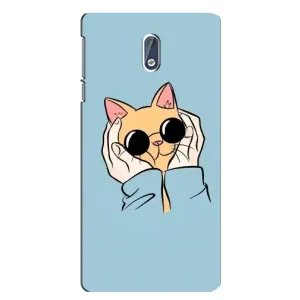 Бампер з зображенням Котиків для Нокіа 3.1 (КОТИК в окулярах)