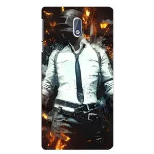 Силиконовый чехол с картинкой "Герой Pubg" на Nokia 3.1 (Man Пубг)