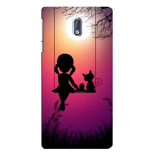 Чехол с рисунком «На качели» для Nokia 3.1