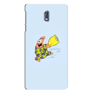 Чехлы с Патриком на Nokia 3.1 (Патрик с подушкой)