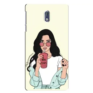 Силіконовый Чохол на Nokia 3.1 з картинкой Модных девушек (З напоєм)