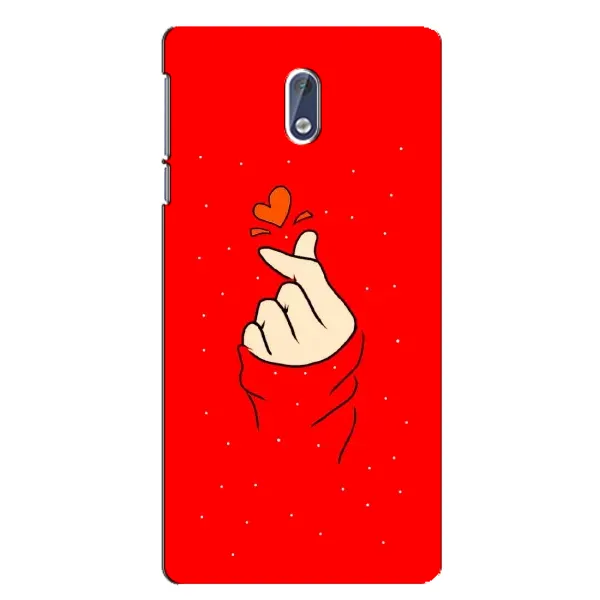 Чехол с рисунком «Сердце на красном» для Nokia 3.1 Чехол с рисунком «Сердце на красном» для Nokia 3.1