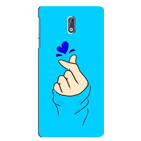 Чехол с рисунком «Сердце на синем» для Nokia 3.1 Чехол с рисунком «Сердце на синем» для Nokia 3.1