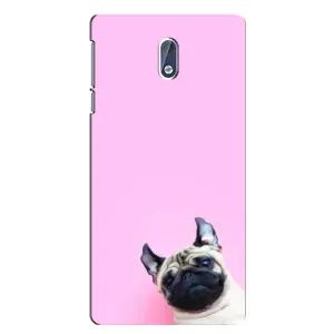 Бампер для Nokia 3.1 з картинкою "Песики" (Собака на рожевому)