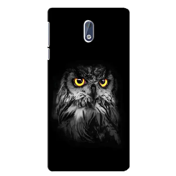 Чехол с рисунком «Сова на чёрном» для Nokia 3.1 Чехол с рисунком «Сова на чёрном» для Nokia 3.1