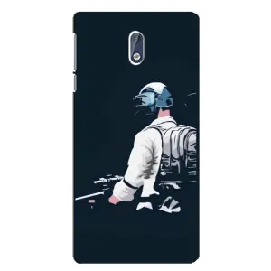 Силиконовый чехол с картинкой "Герой Pubg" на Nokia 3.1 (В экиперовке)