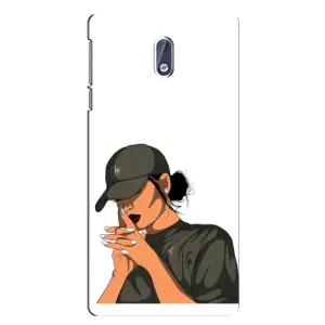 Силіконовый Чохол на Nokia 3.1 з картинкой Модных девушек (У зеленому)