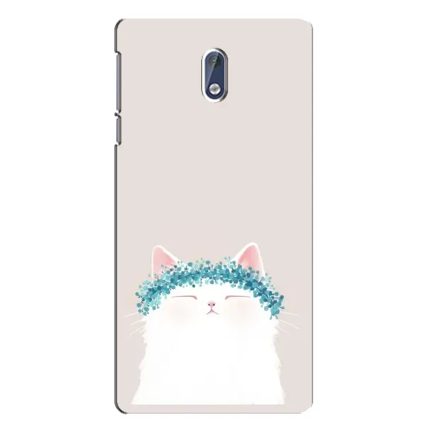 Чехол с рисунком «Белый котик» для Nokia 3