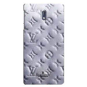 Текстурный Чехол Louis Vuitton для Нокиа 3 (Белый ЛВ)