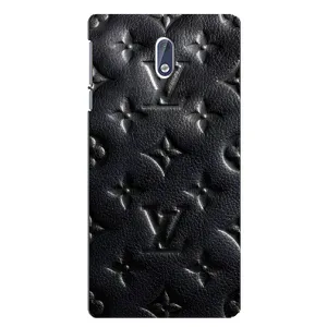 Текстурный Чехол Louis Vuitton для Нокиа 3 (Черный ЛВ)