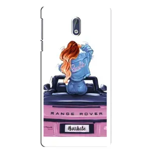 Силиконовый Чехол на Nokia 3 с картинкой Стильных Девушек (Девушка на машине)