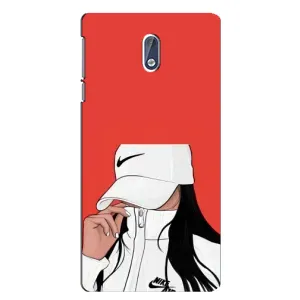 Силиконовый Чехол на Nokia 3 с картинкой Стильных Девушек (Девушка Nike)