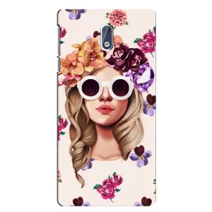 Чехол с картинкой Модные Девчонки Nokia 3 (Девушка в очках)