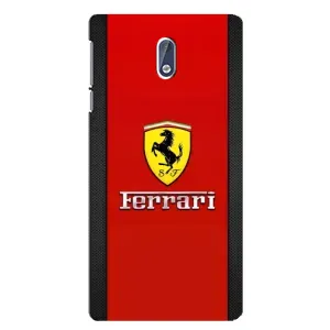 Силиконовый бампер с картинкой машины на Nokia 3 (Ferrari Logo)