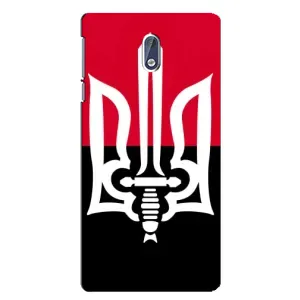 Чехлы УПА (Красно-Чёрный) на Nokia 3 (Герб Украины)