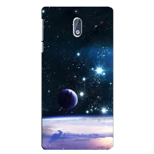 Чехол (ТПУ) с планетами на Nokia 3 (Космический вид)