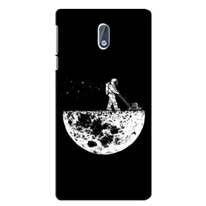 Силиконовый Чехол с принтом "Космонавты" на Nokia 3 (Космонавт)