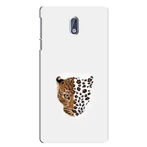 Чехол с леопардовым принтом на Nokia 3 (Леопард на белом)