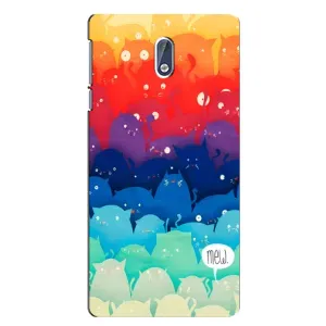 Силиконовый чехол с котиком для Nokia 3 (Mew)