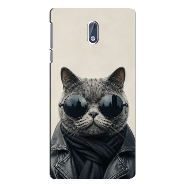 Чехол с рисунком «Модный кот» для Nokia 3