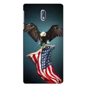 Чехол Флаг USA для Nokia 3 (Орел и флаг)