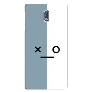 Силиконовые Чехлы (смешные стикеры) для Nokia 3 (Серо-белый)
