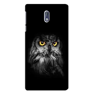Чехлы с принтом СОВЫ для Nokia 3 (Сова на чёрном)