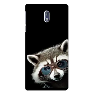 Силиконовый Чехол с Енотами на Nokia 3 (Стильный Енот)