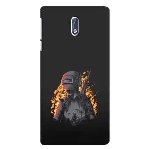 Чохол з картинкою "Герой Pubg" на Nokia 3 (В полум'ї)