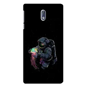 Силиконовый Чехол с принтом "Космонавты" на Nokia 3 (В руках земля)