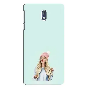 Силиконовый Чехол на Nokia 3 с картинкой Стильных Девушек (В шапке)