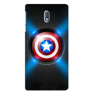 Чохол с Щітом Капітана Америки на Nokia 3 (Яскраий Щит Капітана)