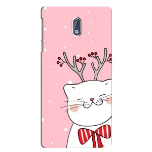 Чехол на тематику: Коты для Nokia 3 (Зимний кот)